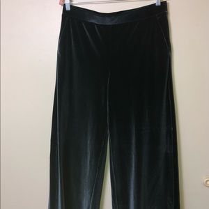 Betabrand Black Velvet Flare Pants